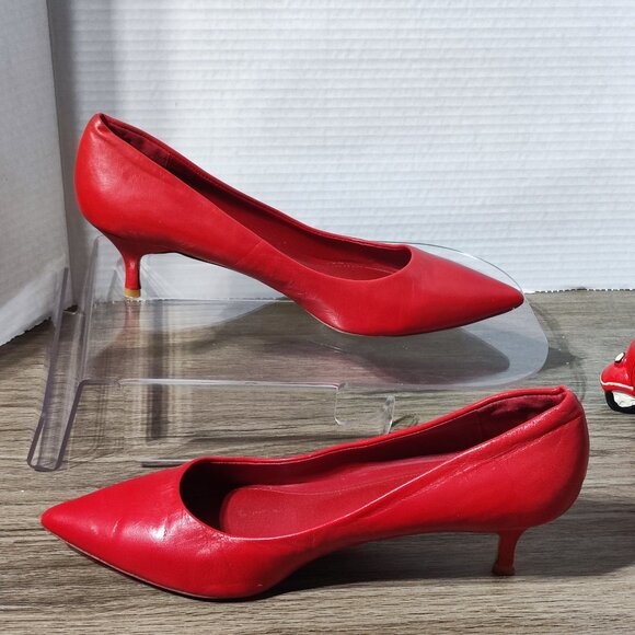 Aldo stiletto heels pumps women's size 40 red pointed close toe - Picture 1 of 12